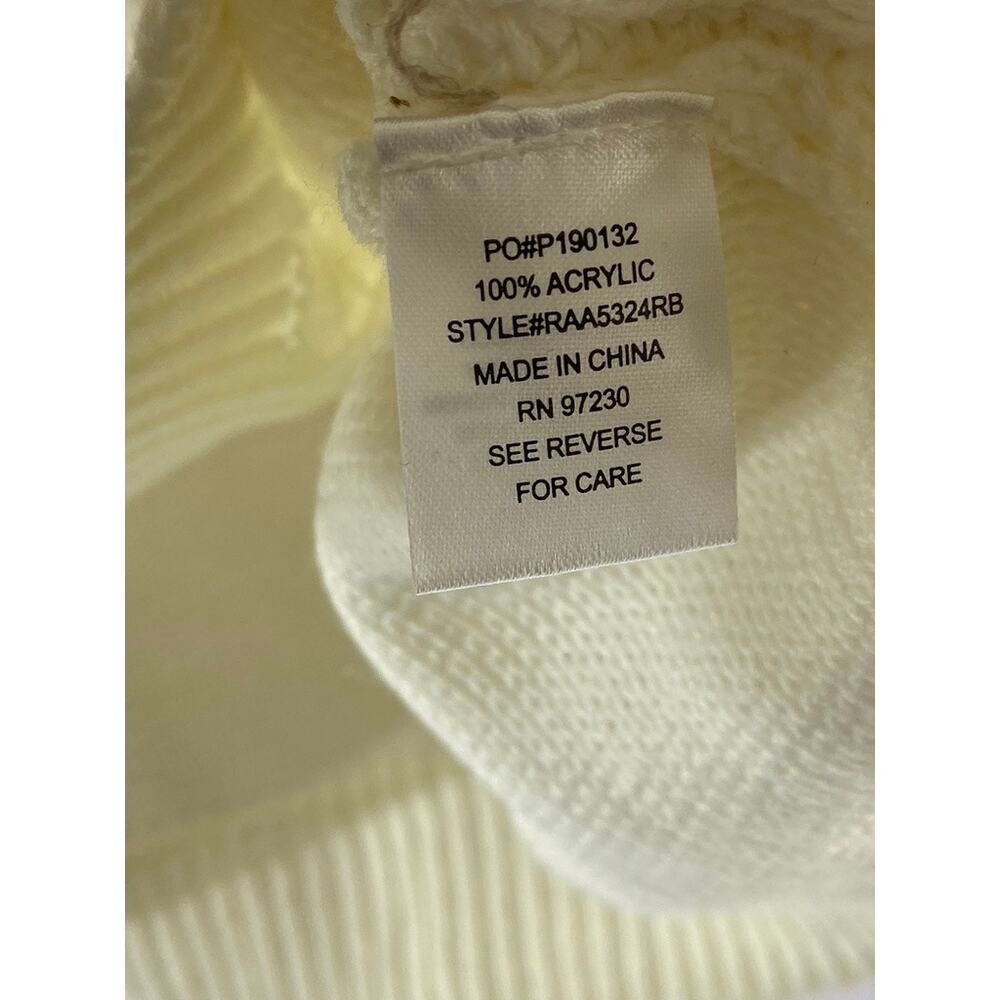 ALMOST FAMOUS Women’s Cream Cable Knit Crewneck Long Sleeve Sweater SZ L - Picture 11 of 11